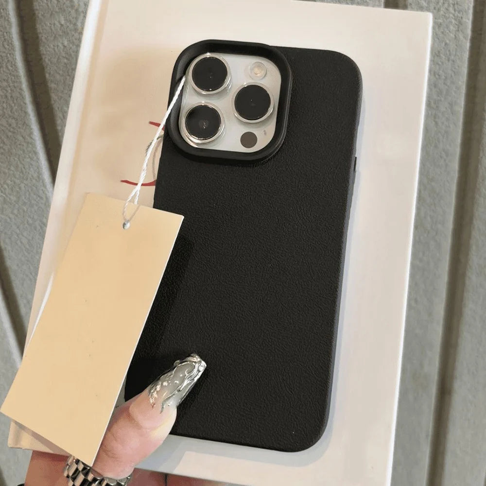 Leather-Style Soft TPU Phone Case – Shockproof & Anti-Scratch | iPhone 11 to 17 Pro Max, Air