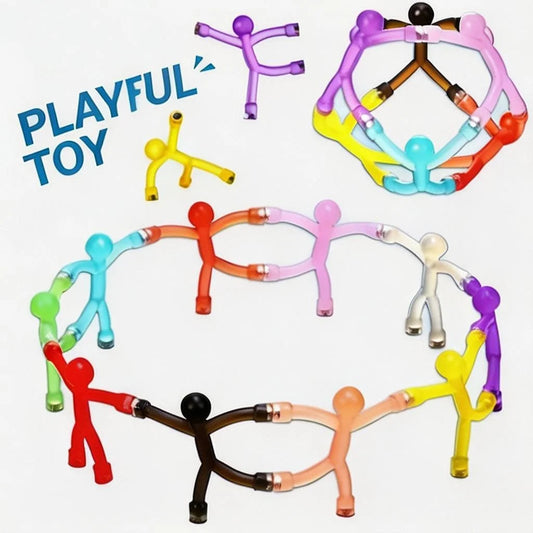 Colorful Mini Man Fridge Magnets – Set of 10 | Home & Office Decor