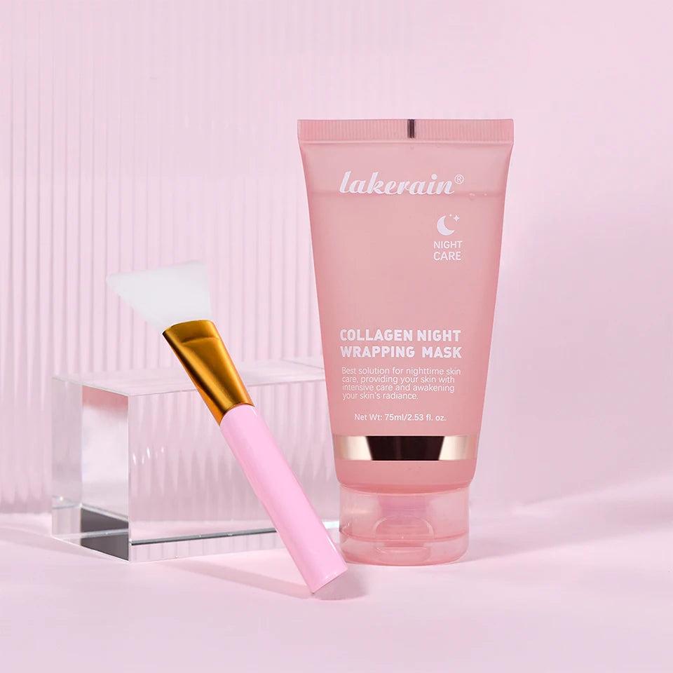Korean Collagen Wrapping Face Mask & Brush Set