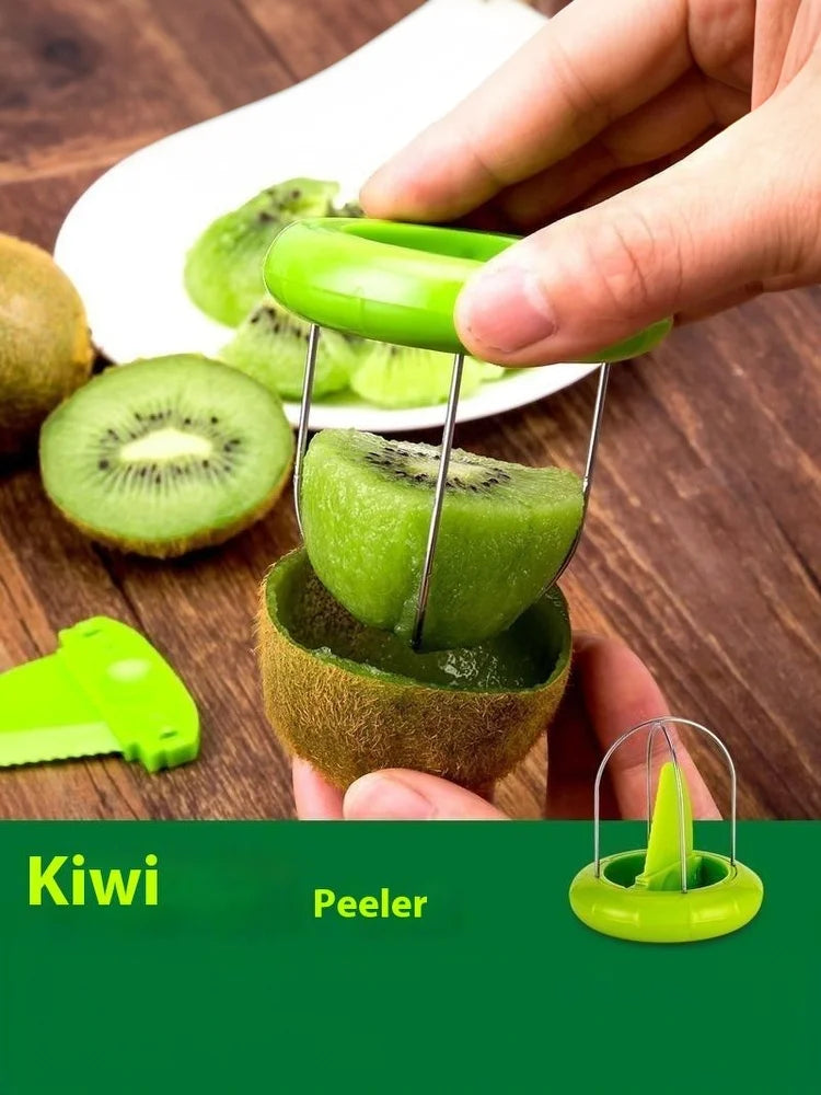 Kiwi Cutter & Peeler – Stainless Steel Fruit Slicer with Lemon Peeling Tool & Salad Maker