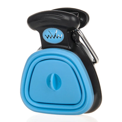 Dog Poop Bag Dispenser & Foldable Pooper Scooper – Travel-Ready Pet Waste Cleaner