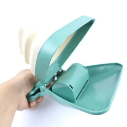 Dog Poop Bag Dispenser & Foldable Pooper Scooper – Travel-Ready Pet Waste Cleaner