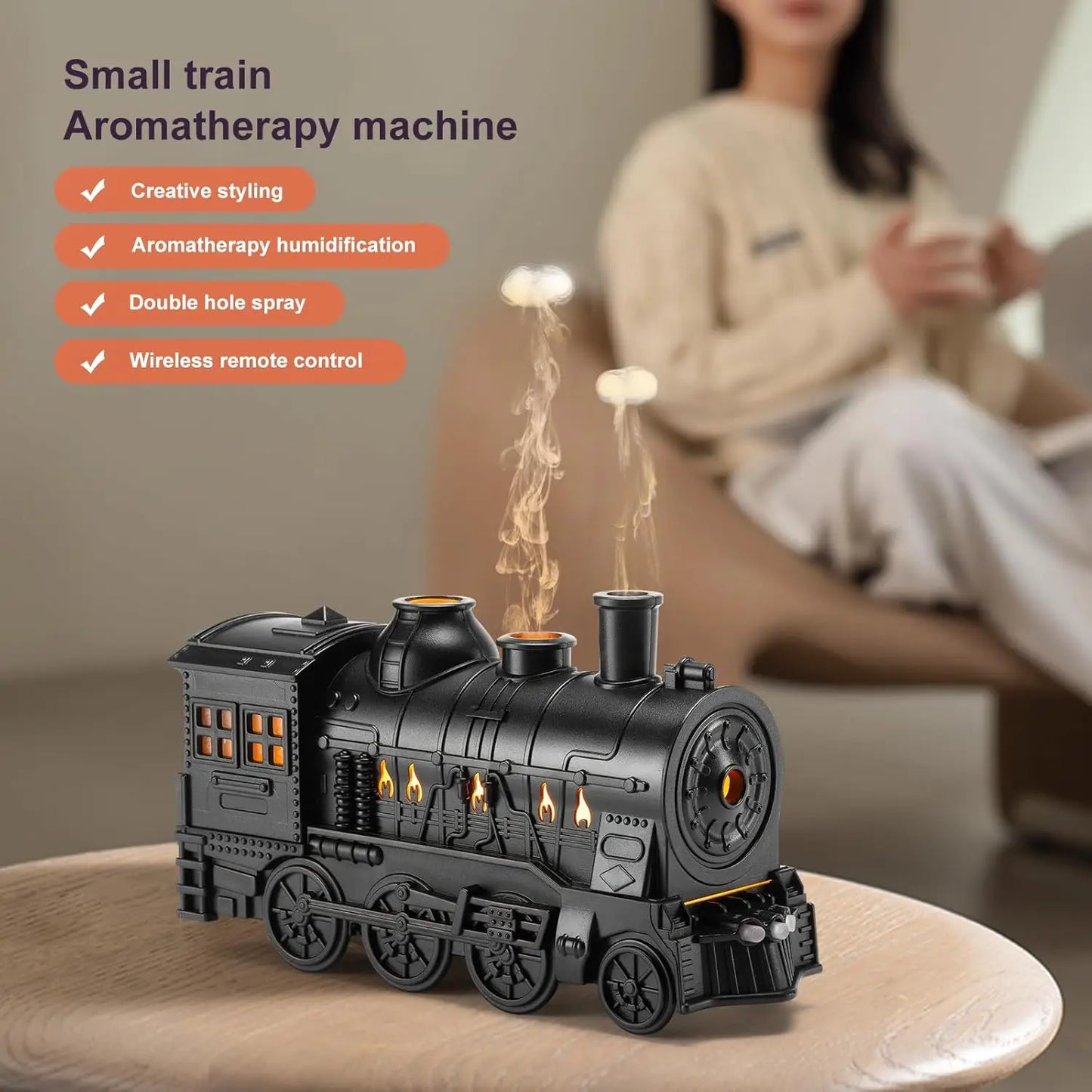 Train Shape Electric Aromatherapy Essential Oil Diffuser & Humidifier