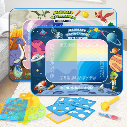 Water Doodle Mat Kids Painting Writing Color Doodle Drawing Mat Toy Bring Magic Pens Educational Toys for Girl Boy Toddler Gift