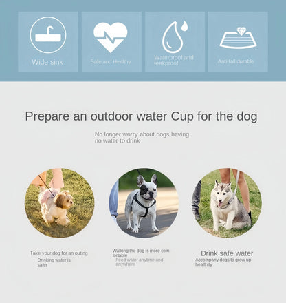 Portable Dog Water Bottle with Food & Water Storage – Travel Feeder Bowl for Pets