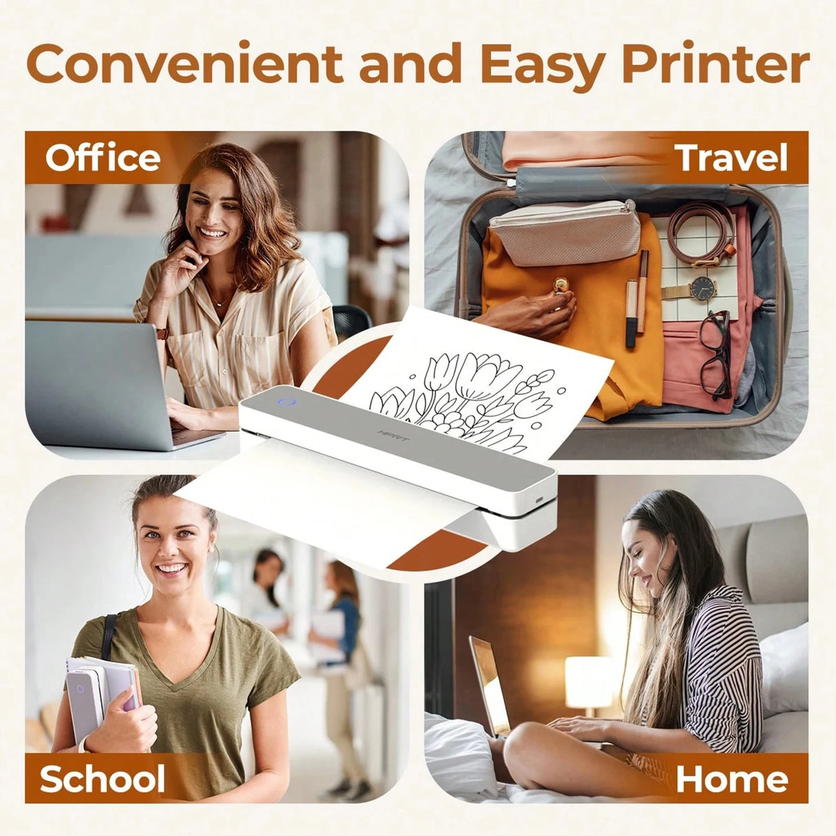 HPRT MT610 Mini Thermal Printer – Wireless A4 Document Printer