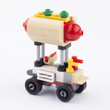 MOC City Series Scene Building Blocks Flower Shop Garden white poplar Men's restroom DIY Kids Toys Park Bench Street Lamp Toys
