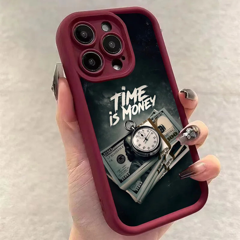 Time is Money Phone Case – Compatible with iPhone 17, 16, 15, 14, 13, 12, 11 Series