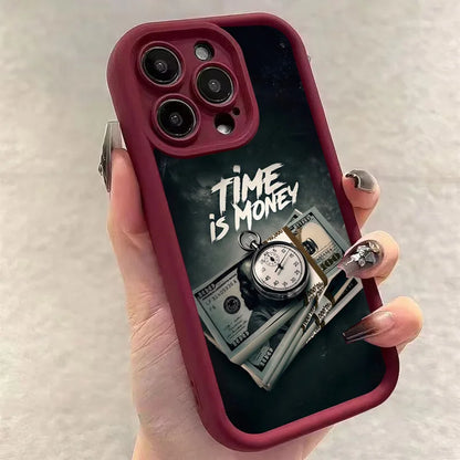 Time is Money Phone Case – Compatible with iPhone 17, 16, 15, 14, 13, 12, 11 Series