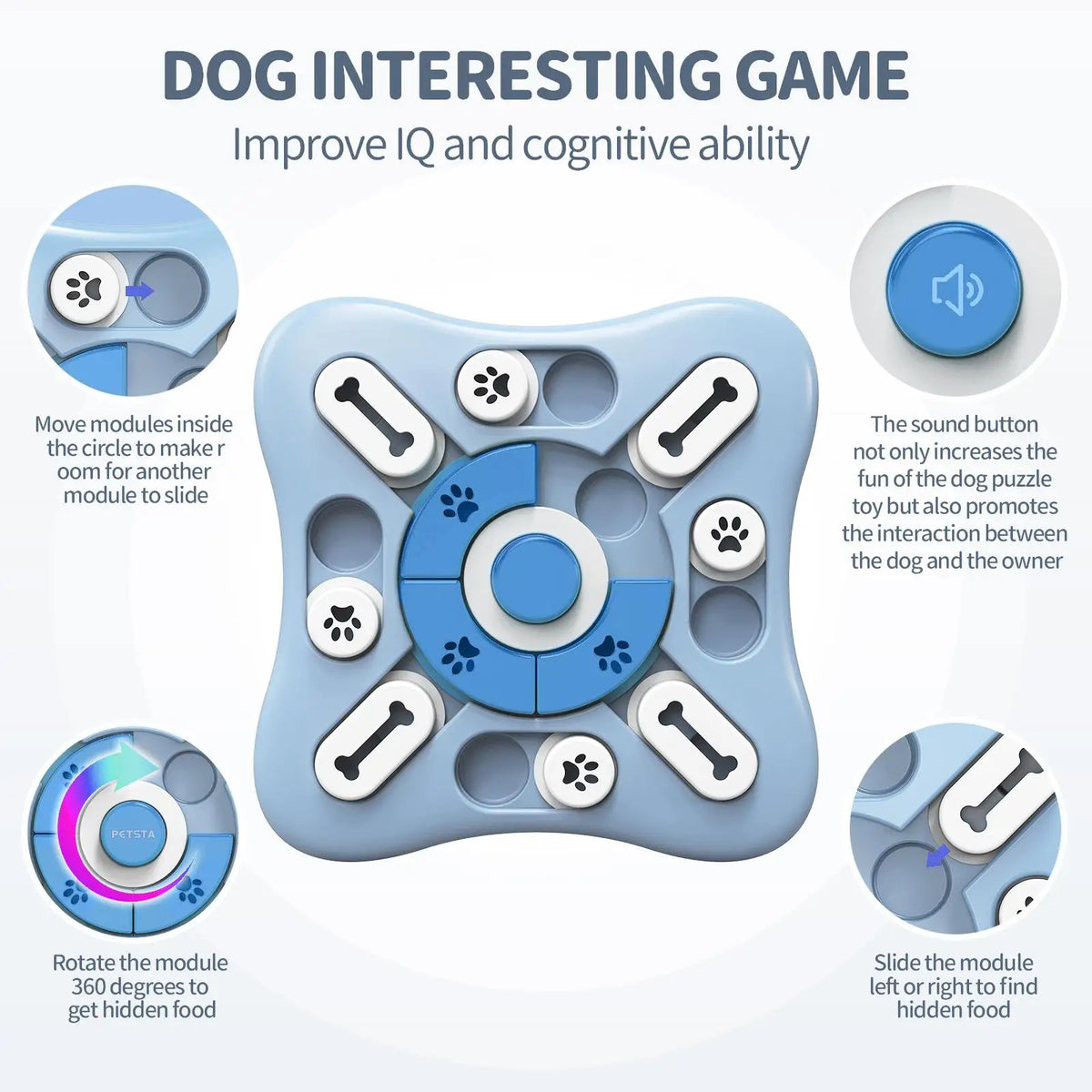 Interactive Dog Slow Feeder Toy – IQ-Boosting Puzzle for Puppies & Dogs