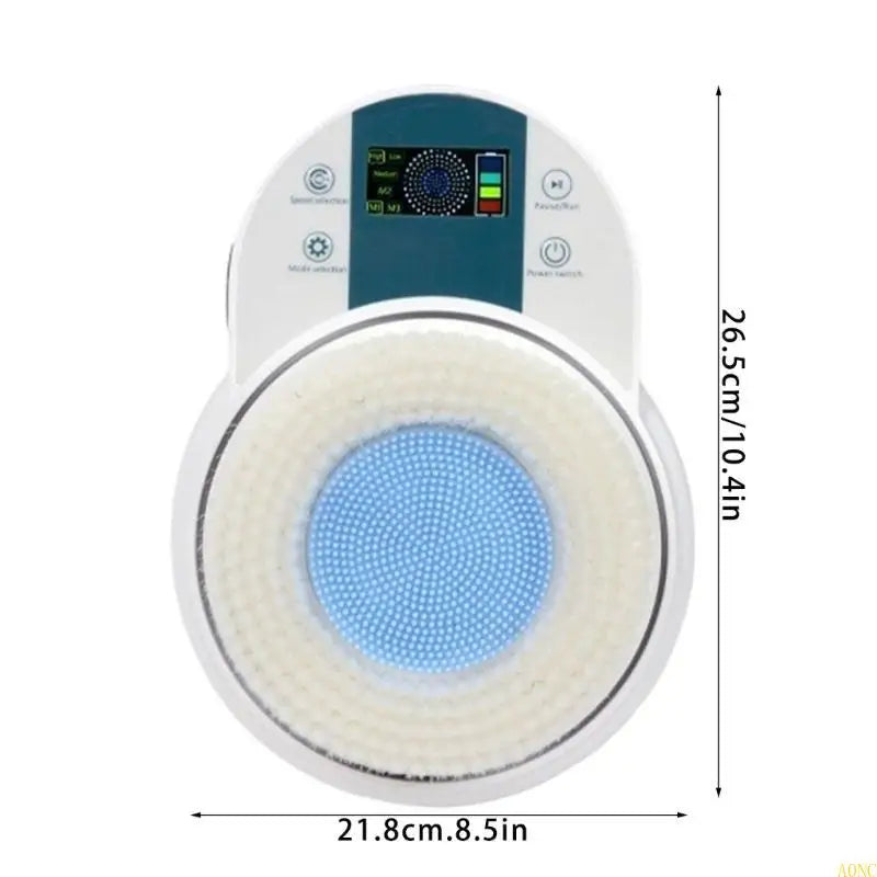 Electric Bath Brush with Adhesive Wall Mount – 130mm Head for Sensitive Skin