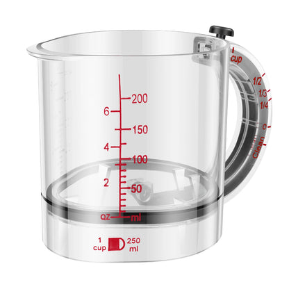 Adjustable Measuring Cup Multi-functional 4in1 Push Type Measuring Cup Seal Base Measure Cube Cups for Cooking Kitchen Accessory