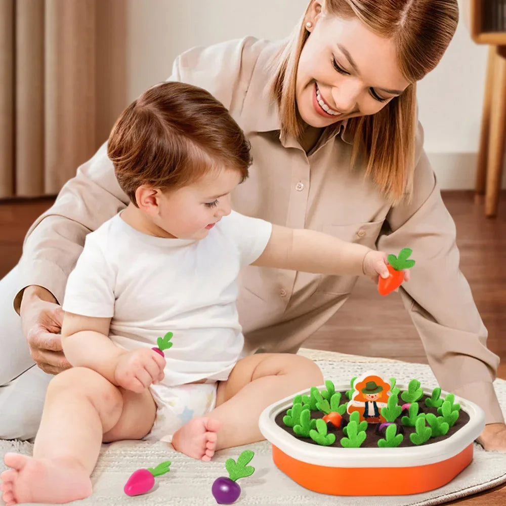 Kids Pull-Out Radish Toy | Color Recognition & Early Learning Game