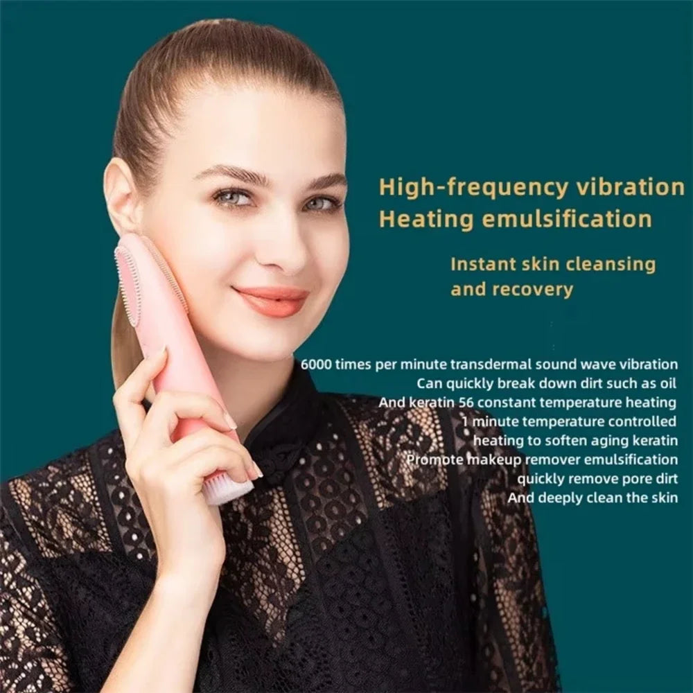 4-in-1 Electric Facial Cleansing Brush | Blackhead Remover, Exfoliator & Skin Massager