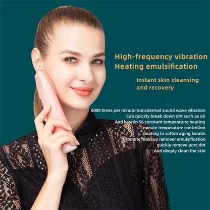 4-in-1 Electric Facial Cleansing Brush | Blackhead Remover, Exfoliator & Skin Massager