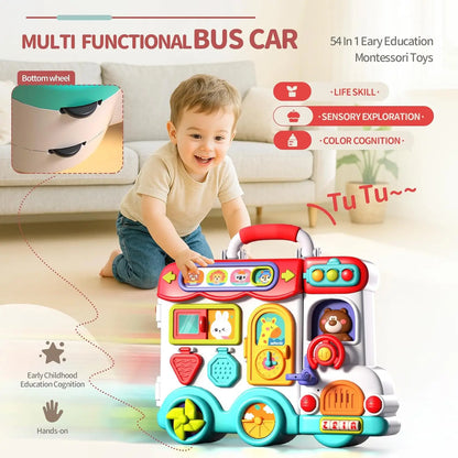 Montessori Busy Board with Switches Sensory Toys for Toddlers to Learn Life Skills