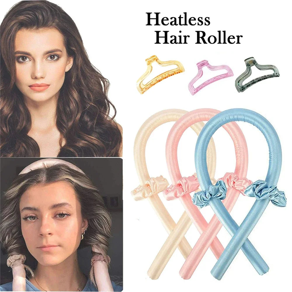 Heatless Silk Curling Rod Headband