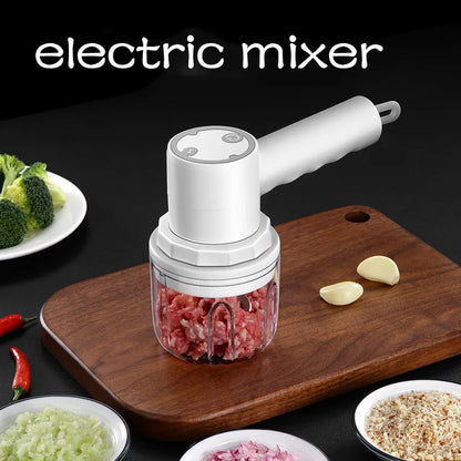4-in-1 Electric Vegetable Cutter Set – Wireless Chopper, Grinder, Masher & Peeler