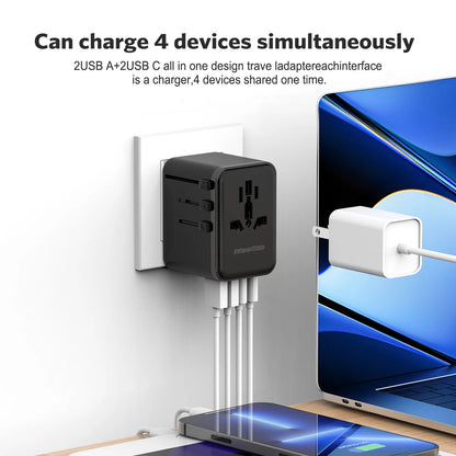 MeeGoo GaN Universal Travel Adapter | 4 Ports | 2500W | EU US JP AU