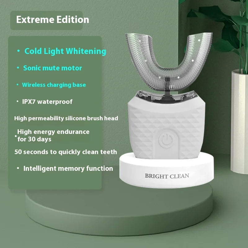 Electric U-Shaped Toothbrush for Adults – 360° Whitening & Gum Care