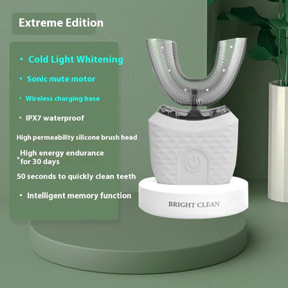 Electric U-Shaped Toothbrush for Adults – 360° Whitening & Gum Care