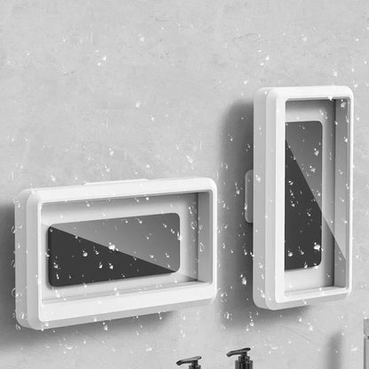 360° Rotating Waterproof Shower Phone Holder – Anti-Fog | Touch-Through | Bathroom Wall Mount