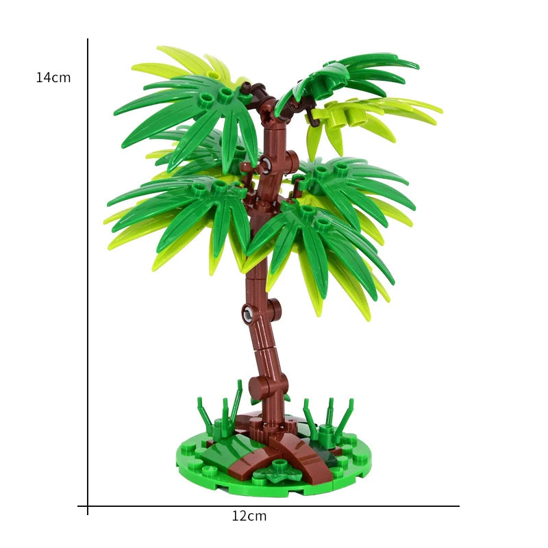 MOC City Series Scene Building Blocks Flower Shop Garden white poplar Men's restroom DIY Kids Toys Park Bench Street Lamp Toys