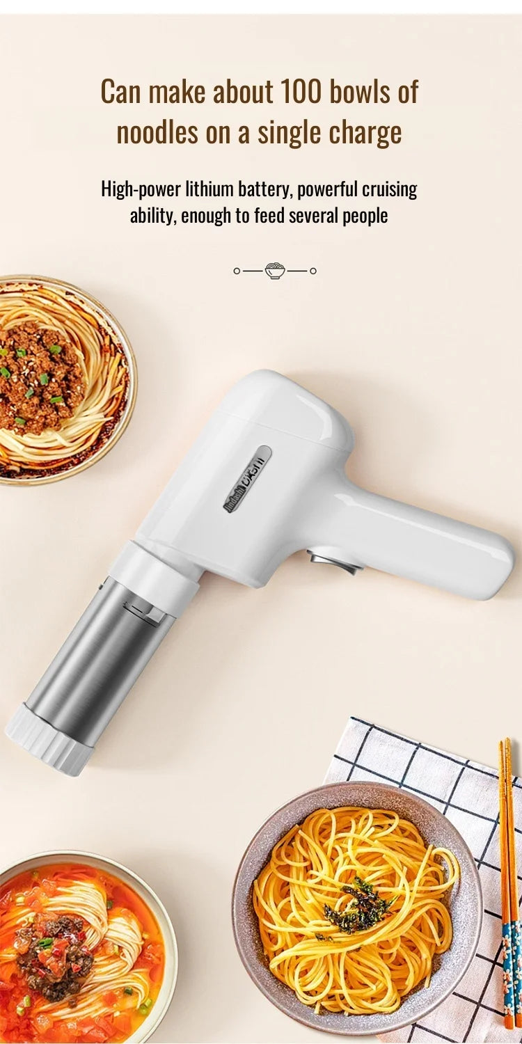 Electric Cordless Noodle Maker – 5 Shapes | Portable Handheld Press