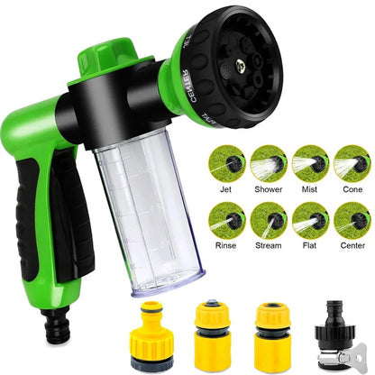 8-in-1 High Pressure Pet Shower Sprayer with Foam – Dog Bath & Garden Hose Nozzle