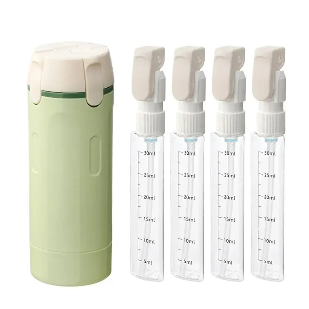 4-in-1 Travel Toiletry Bottles Set | Leak-Proof Refillable Containers