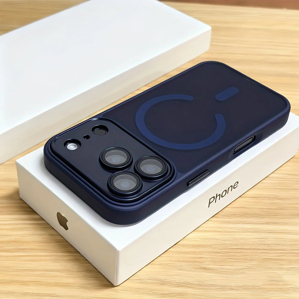 Magnetic Luxury Matte Translucent Phone Case – MagSafe Compatible | iPhone 17 Air 16 15 14 13 12 11 Series