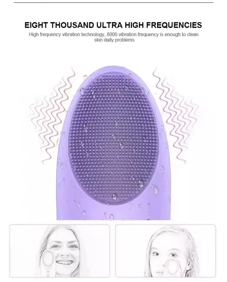 4-in-1 Electric Facial Cleansing Brush | Blackhead Remover, Exfoliator & Skin Massager