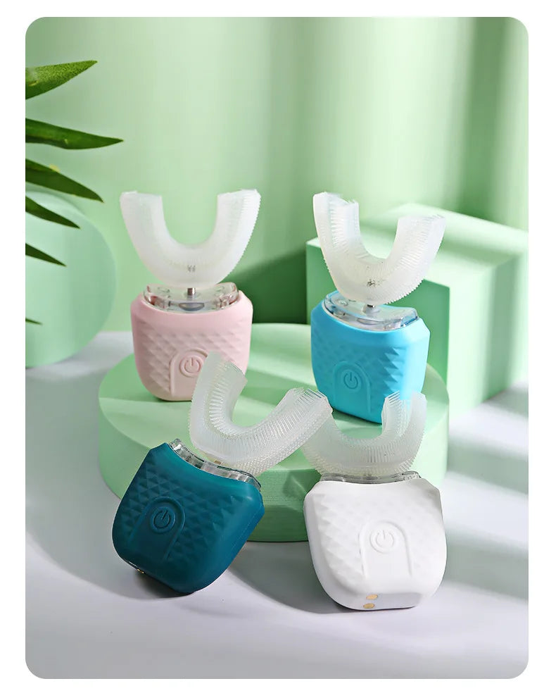 Electric U-Shaped Toothbrush for Adults – 360° Whitening & Gum Care
