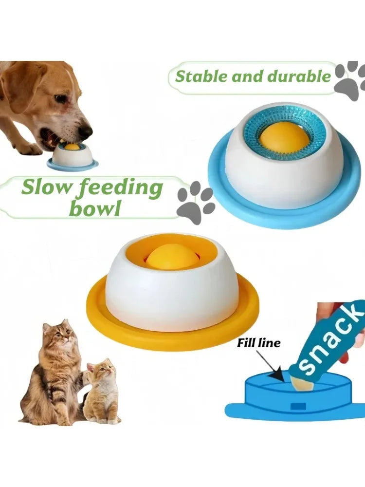 Pet Licking Bowl | Slow Feeder & Interactive Toy for Dogs and Cats