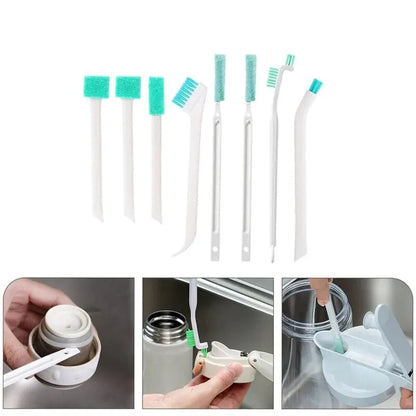 Household Cleaning Brush Set | Bottle, Straw, Window & Crevice Brushes