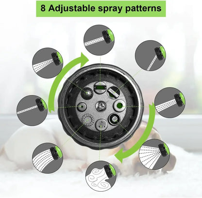 8-in-1 High Pressure Pet Shower Sprayer with Foam – Dog Bath & Garden Hose Nozzle