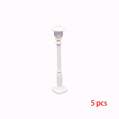 MOC City Series Scene Building Blocks Flower Shop Garden white poplar Men's restroom DIY Kids Toys Park Bench Street Lamp Toys