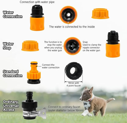 8-in-1 High Pressure Pet Shower Sprayer with Foam – Dog Bath & Garden Hose Nozzle