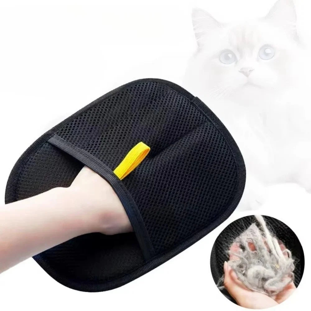 Cat Grooming Gloves – Electrostatic Pet Hair Remover for Sofa, Carpet & Clothes (2pcs)
