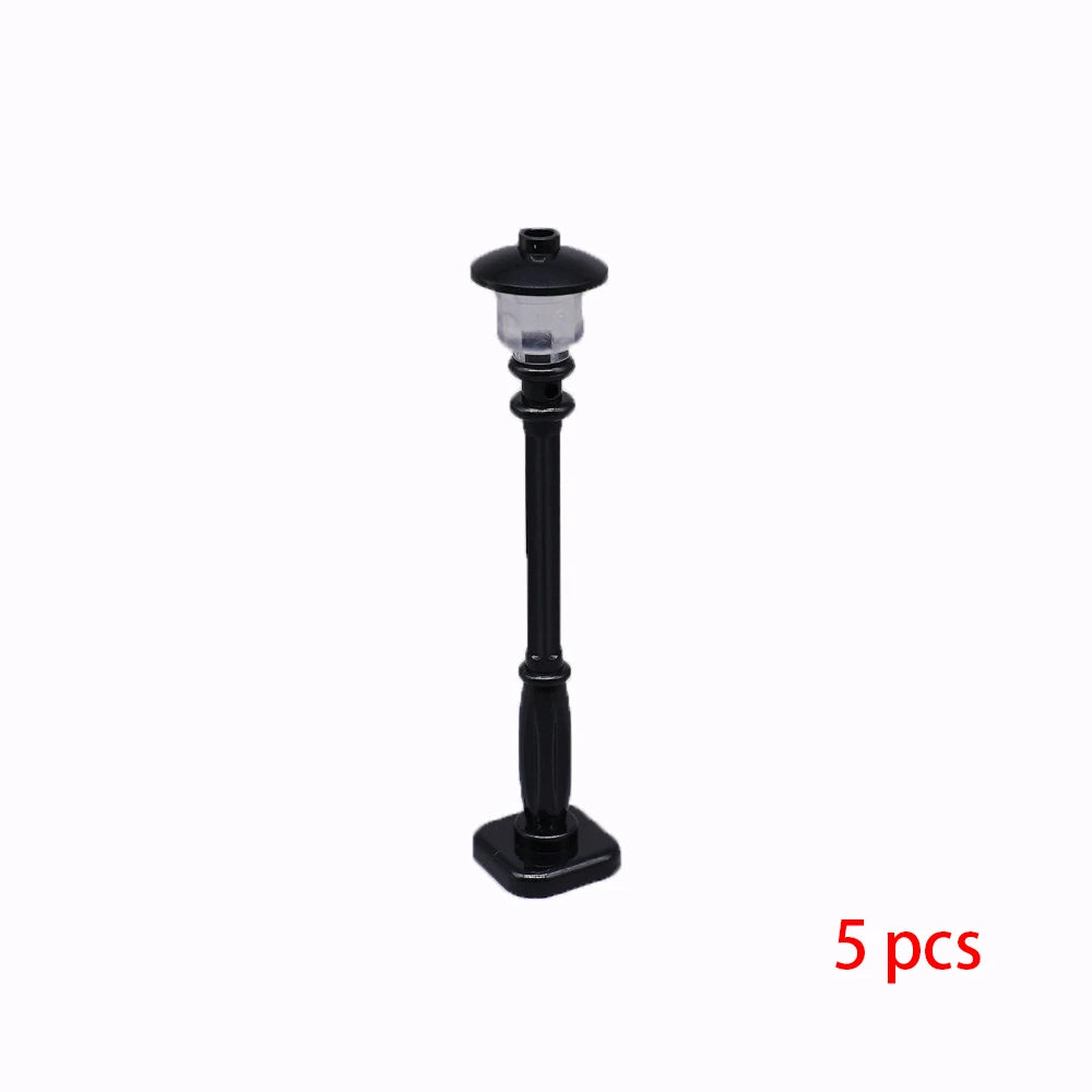 MOC City Series Scene Building Blocks Flower Shop Garden white poplar Men's restroom DIY Kids Toys Park Bench Street Lamp Toys