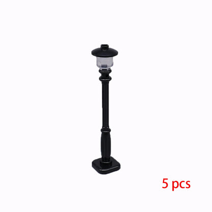 MOC City Series Scene Building Blocks Flower Shop Garden white poplar Men's restroom DIY Kids Toys Park Bench Street Lamp Toys