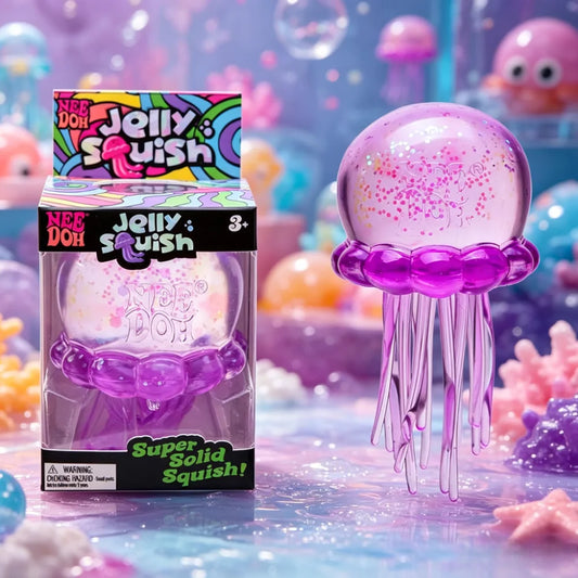 Needoh Fuzz Ball Jellyfish Squishy Blind Box — Stress Relief Sensory Toy