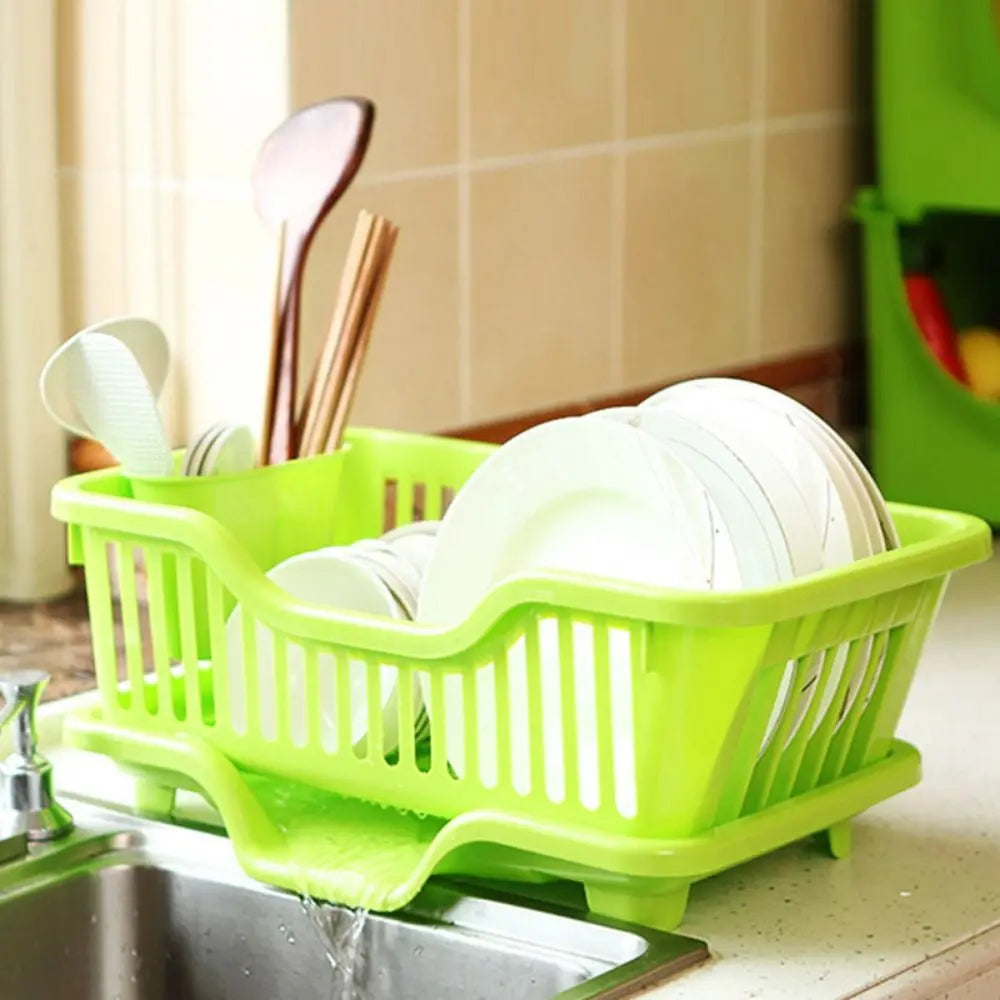 Dish Drying Rack with Drain Board – Countertop Kitchen Organiser