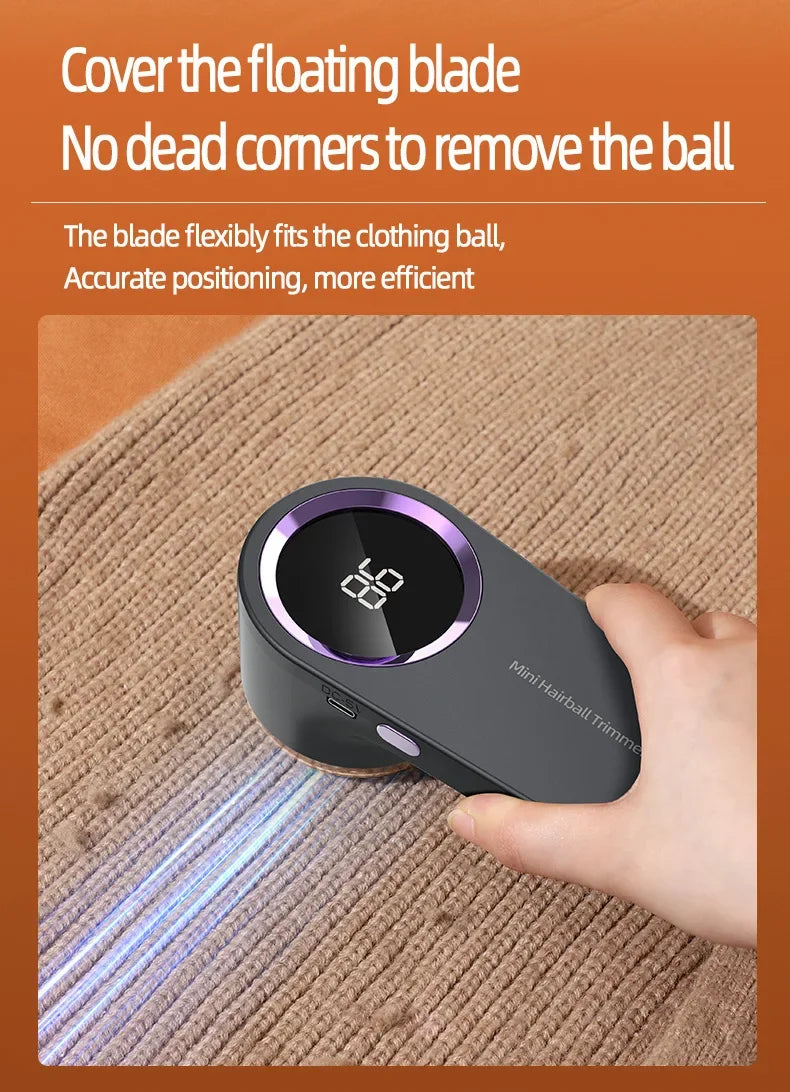 Electric Fabric Shaver | USB Rechargeable Lint Remover | LED Display | Clothes Defuzzer