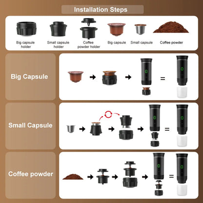 Portable Espresso Coffee Machine – Car, Home & Camping