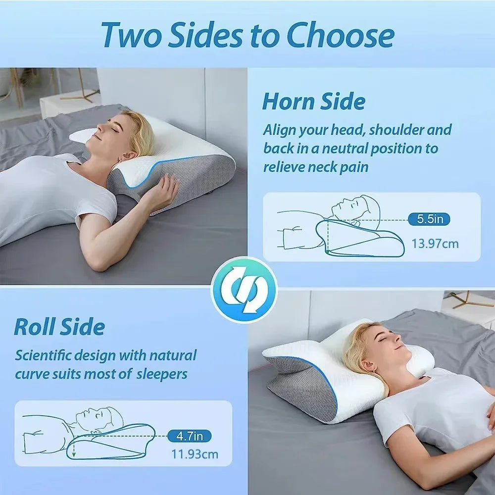 Ergonomic Memory Foam Cervical Neck Pillow