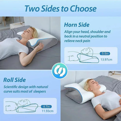 Ergonomic Memory Foam Cervical Neck Pillow