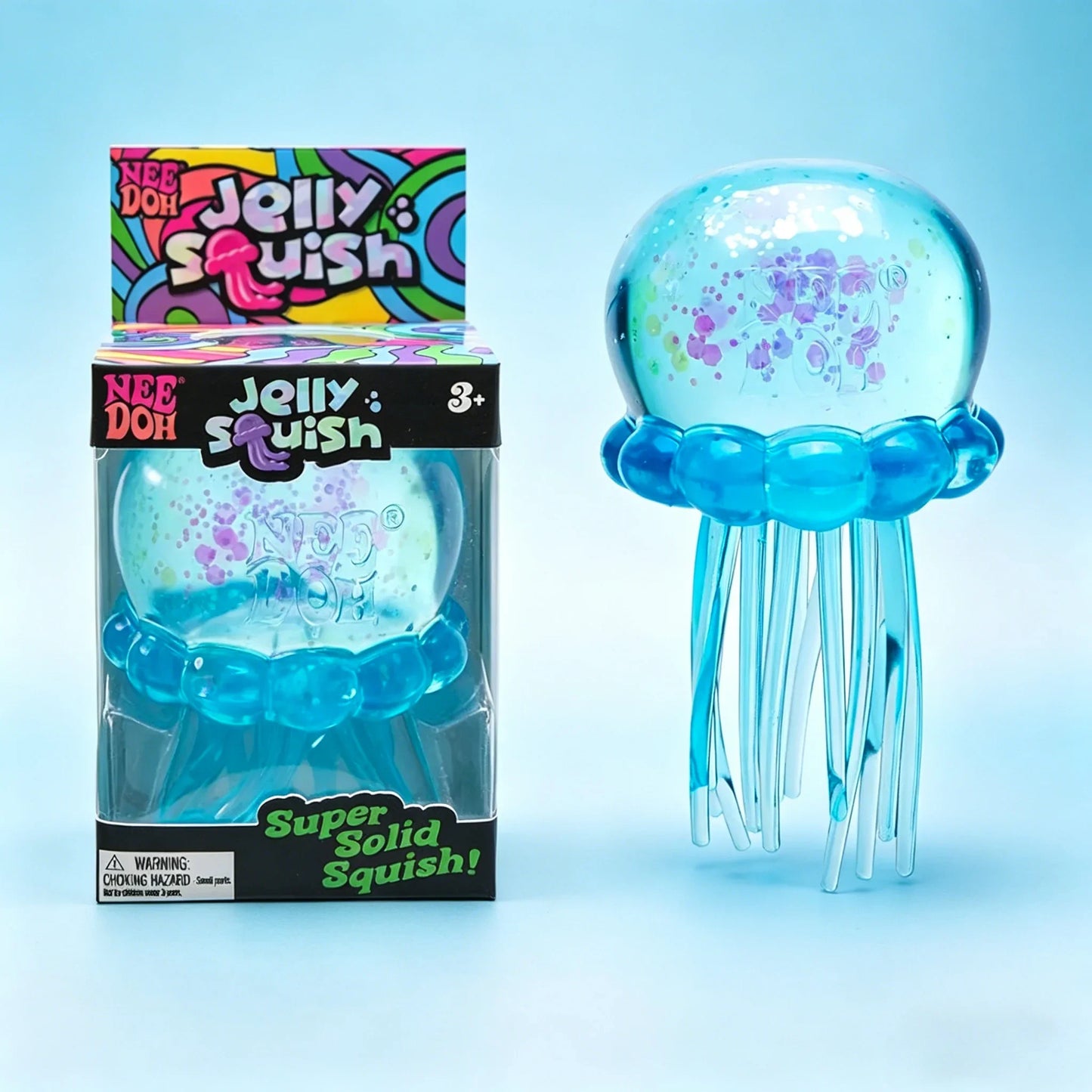 Needoh Fuzz Ball Jellyfish Squishy Blind Box — Stress Relief Sensory Toy
