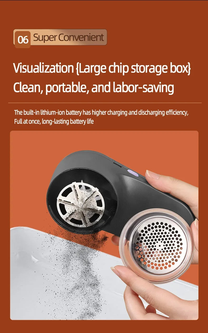 Electric Fabric Shaver | USB Rechargeable Lint Remover | LED Display | Clothes Defuzzer