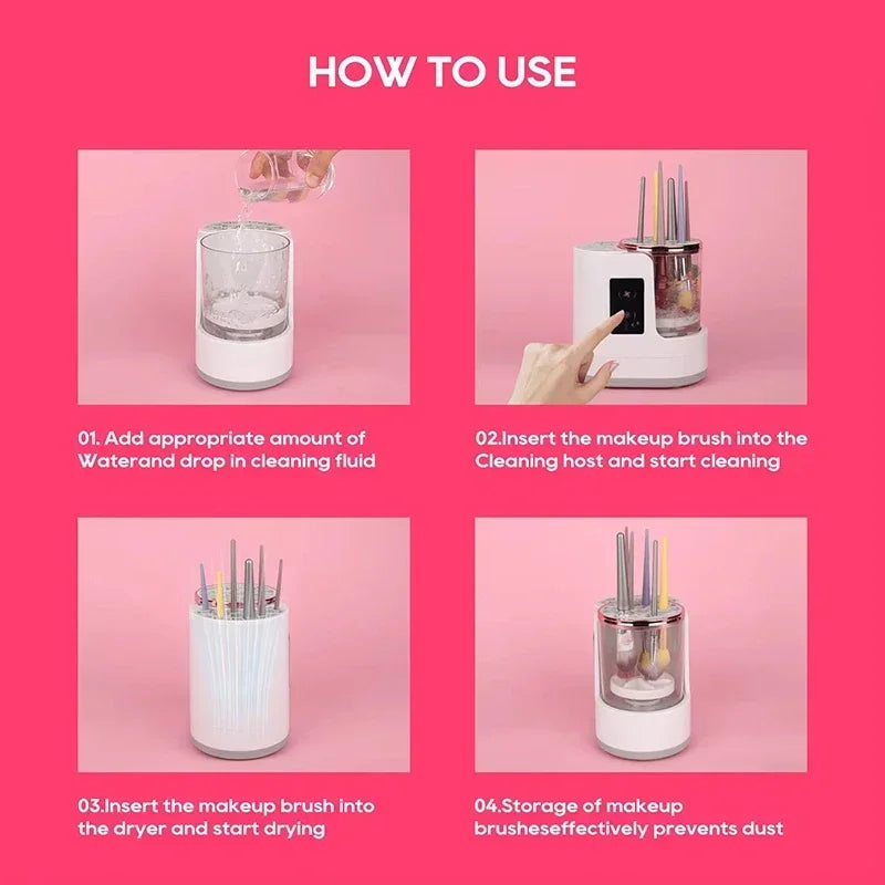 Professional Electric Makeup Brush Cleaner & Dryer Station | USB Plug